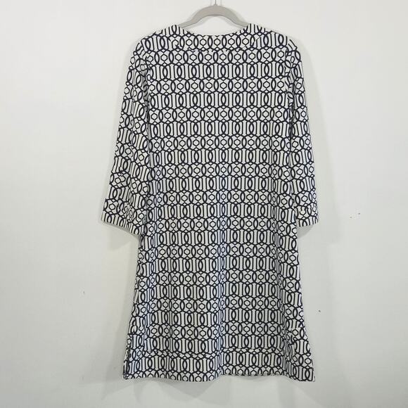 Jude Connally Blue And White Tunic A-Line Dress. Size Large. - Picture 2 of 8